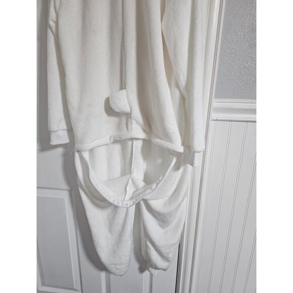 Sheep/ Lamb One Piece - Fuzzy Pajamas Zip Up Funny S Halloween Costume - Adult - Picture 6 of 13
